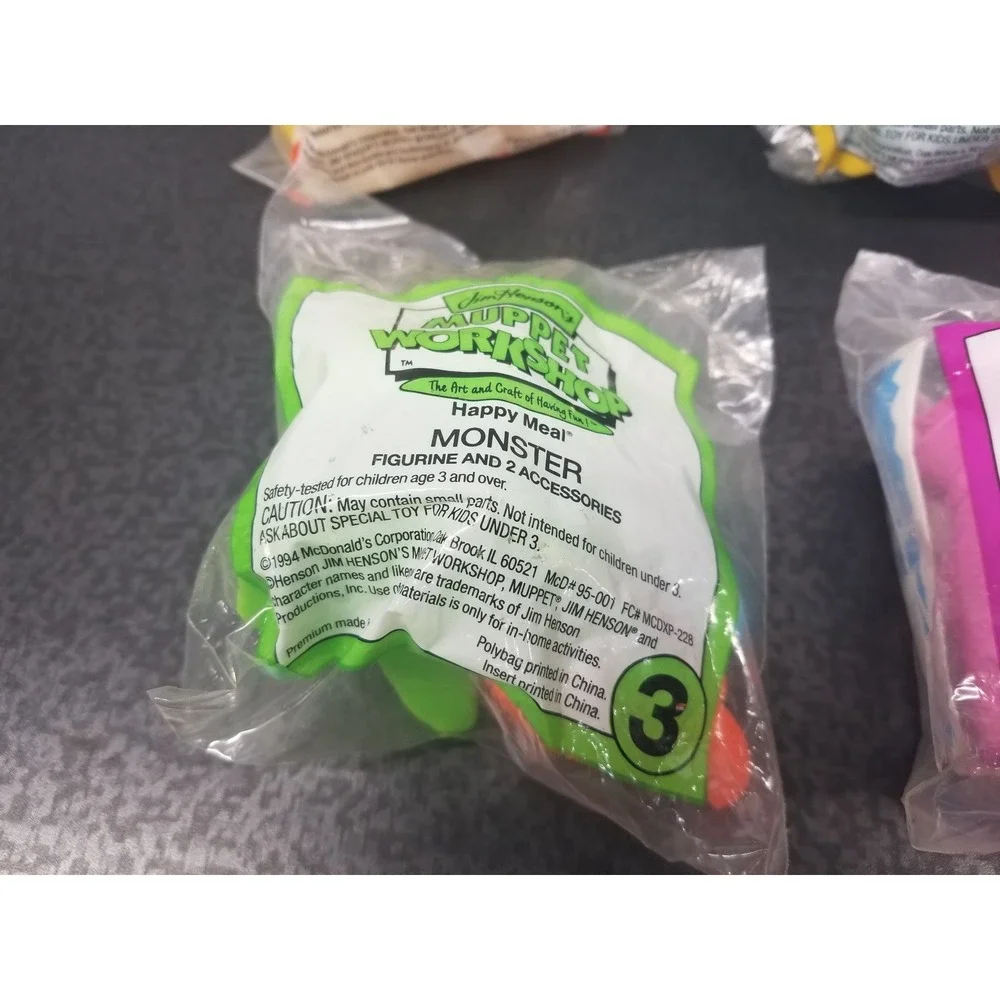 Vtg 1994 McDonalds Muppet Workshop Happy Meal Toys Set of 4 Sealed Jim Henson